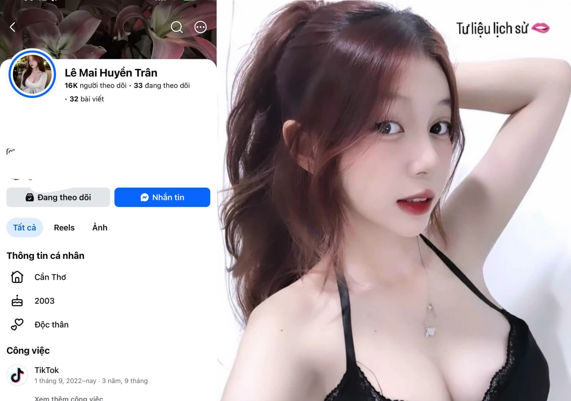 Cliphotvn Lê Mai Huyền Trân xinh