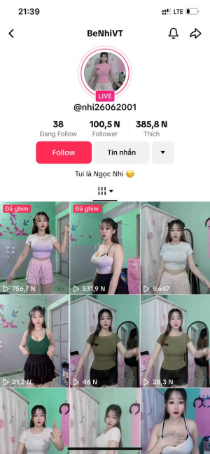 Clip call duy nhất của idol 100k follow tiktok Nguyễn Thị Thu Huệ (Huệ Pikachu) – Embe222 YY Live